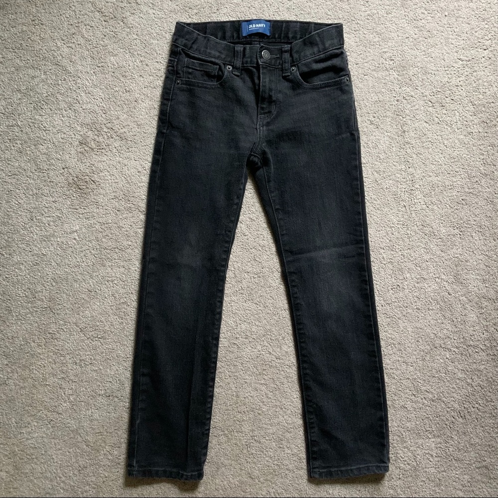 Boys Old Navy denim jeans slim dark grey size 8